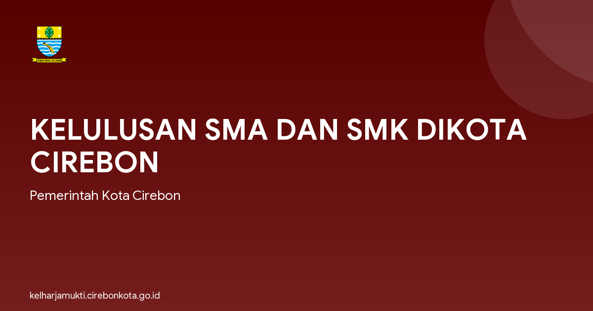 KELULUSAN SMA DAN SMK DIKOTA CIREBON